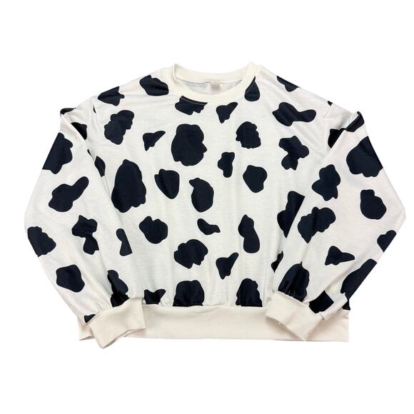 Unbranded Moo Cow Spotted Sweater Womens Size S Lightweight Soft - Picture 1 of 7